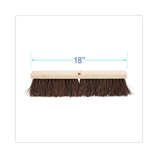 Boardwalk Floor Brush Head, 3.25" Natural Palmyra Fiber Bristles, 18" Brush (20118)