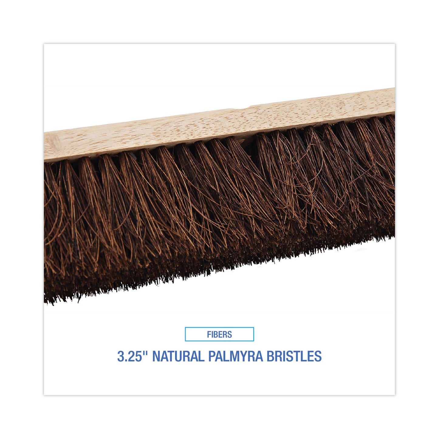 Boardwalk Floor Brush Head, 3.25" Natural Palmyra Fiber Bristles, 24" Brush (20124)