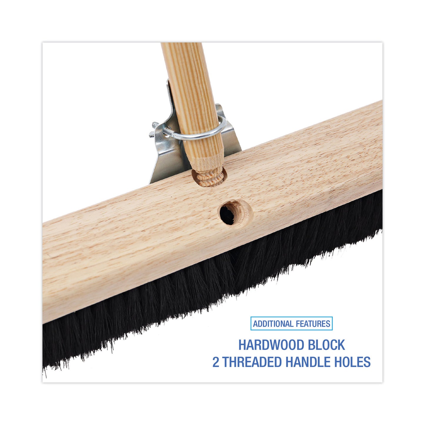 Boardwalk Floor Brush Head, 2.5" Black Tampico Fiber Bristles, 36" Brush (20236)