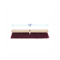 Boardwalk Floor Brush Head, 3" Maroon Heavy-Duty Polypropylene Bristles, 18" Brush (20318)