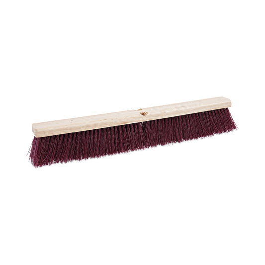 Boardwalk Floor Brush Head, 3.25" Maroon Stiff Polypropylene Bristles, 24" Brush (20324)