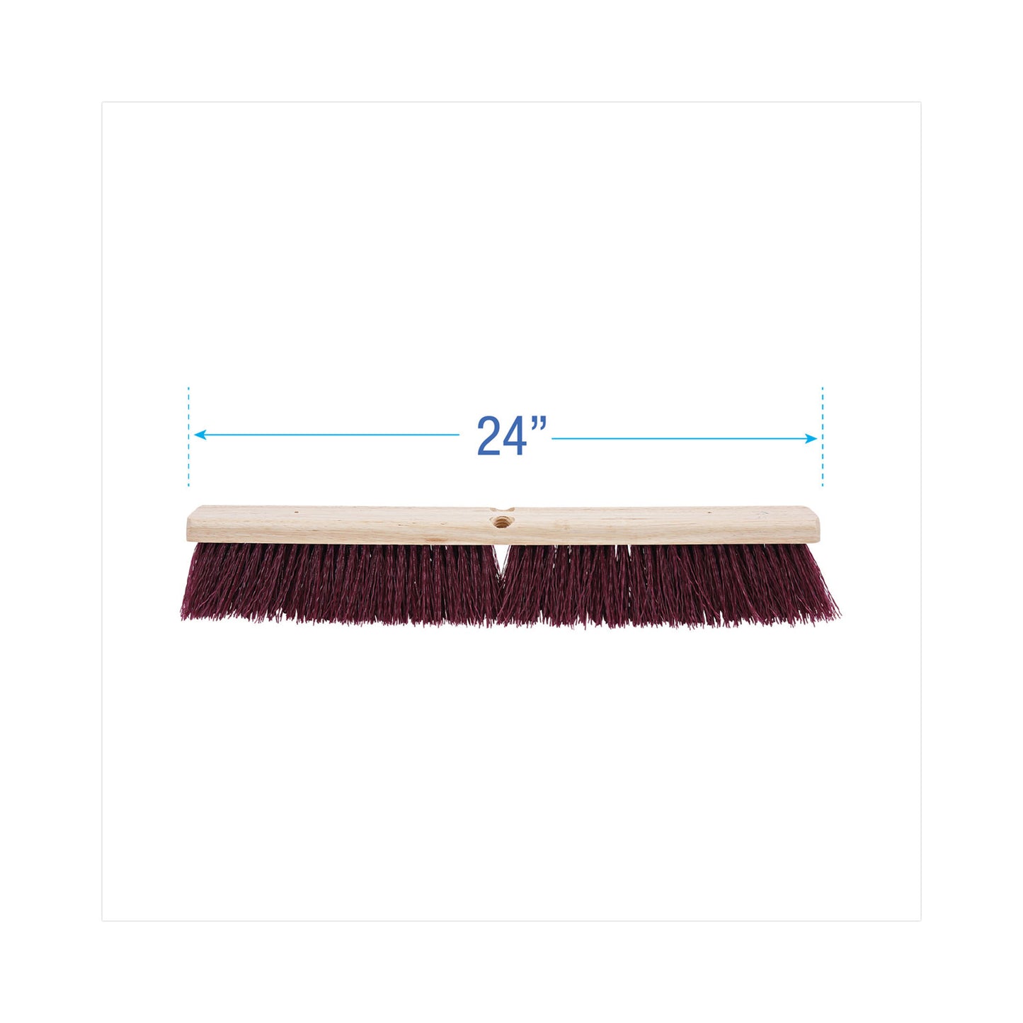 Boardwalk Floor Brush Head, 3.25" Maroon Stiff Polypropylene Bristles, 24" Brush (20324)