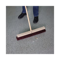 Boardwalk Floor Brush Head, 3.25" Maroon Stiff Polypropylene Bristles, 24" Brush (20324)