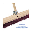 Boardwalk Floor Brush Head, 3.25" Maroon Stiff Polypropylene Bristles, 36" Brush (20336)