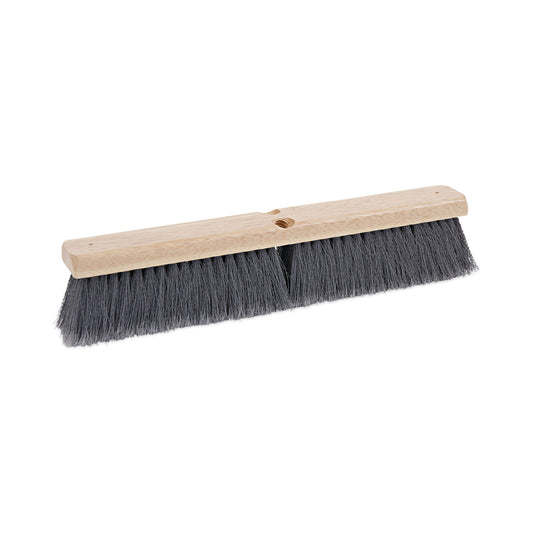 Boardwalk Floor Brush Head, 3" Gray Flagged Polypropylene Bristles, 18" Brush (20418)