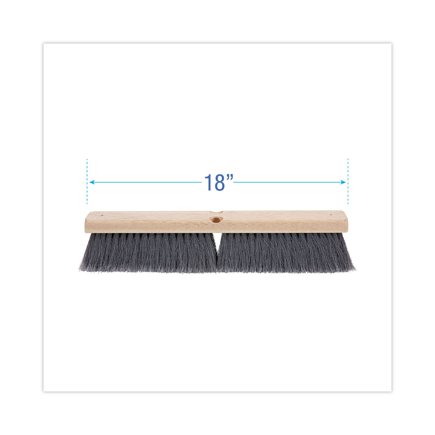 Boardwalk Floor Brush Head, 3" Gray Flagged Polypropylene Bristles, 18" Brush (20418)