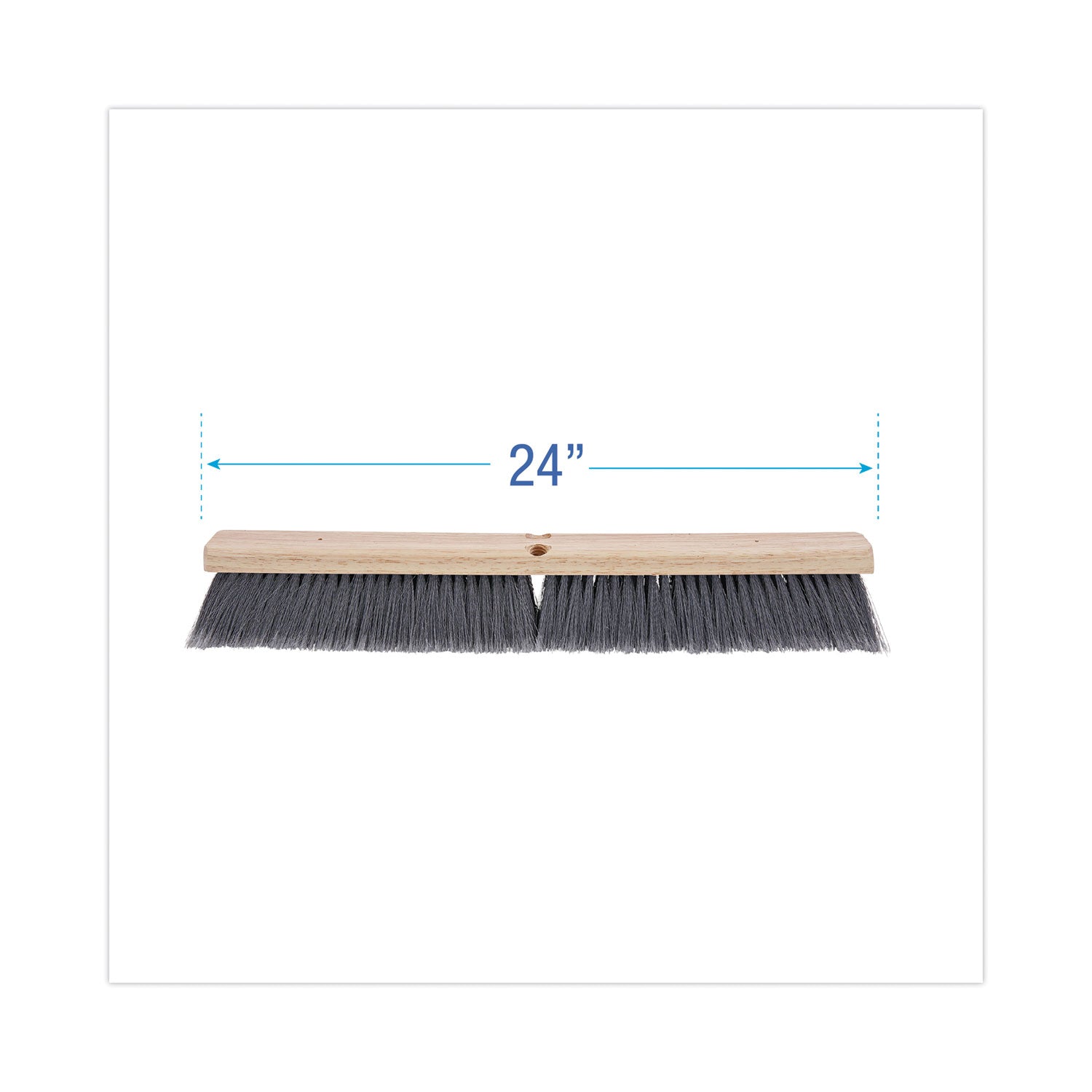 Boardwalk Floor Brush Head, 3" Gray Flagged Polypropylene Bristles, 24" Brush (20424)