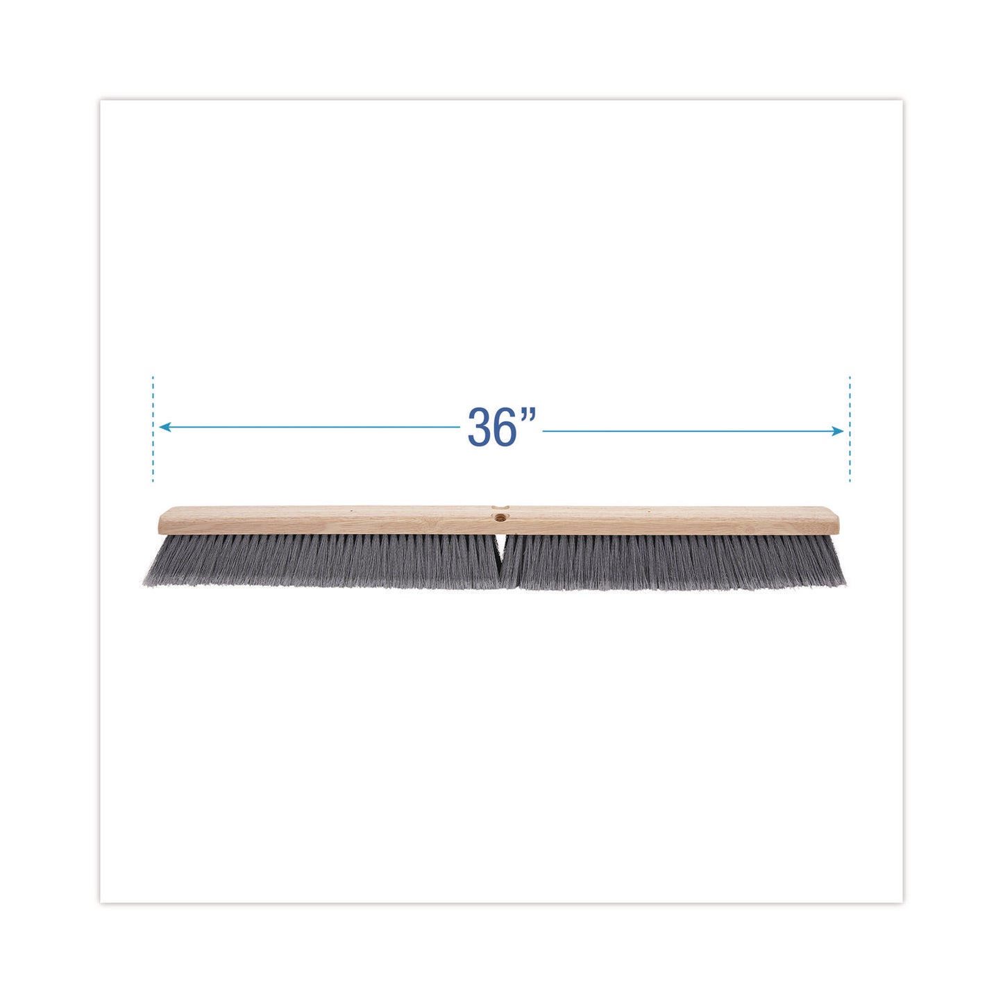 Boardwalk Floor Brush Head, 3" Gray Flagged Polypropylene Bristles, 36" Brush (20436)