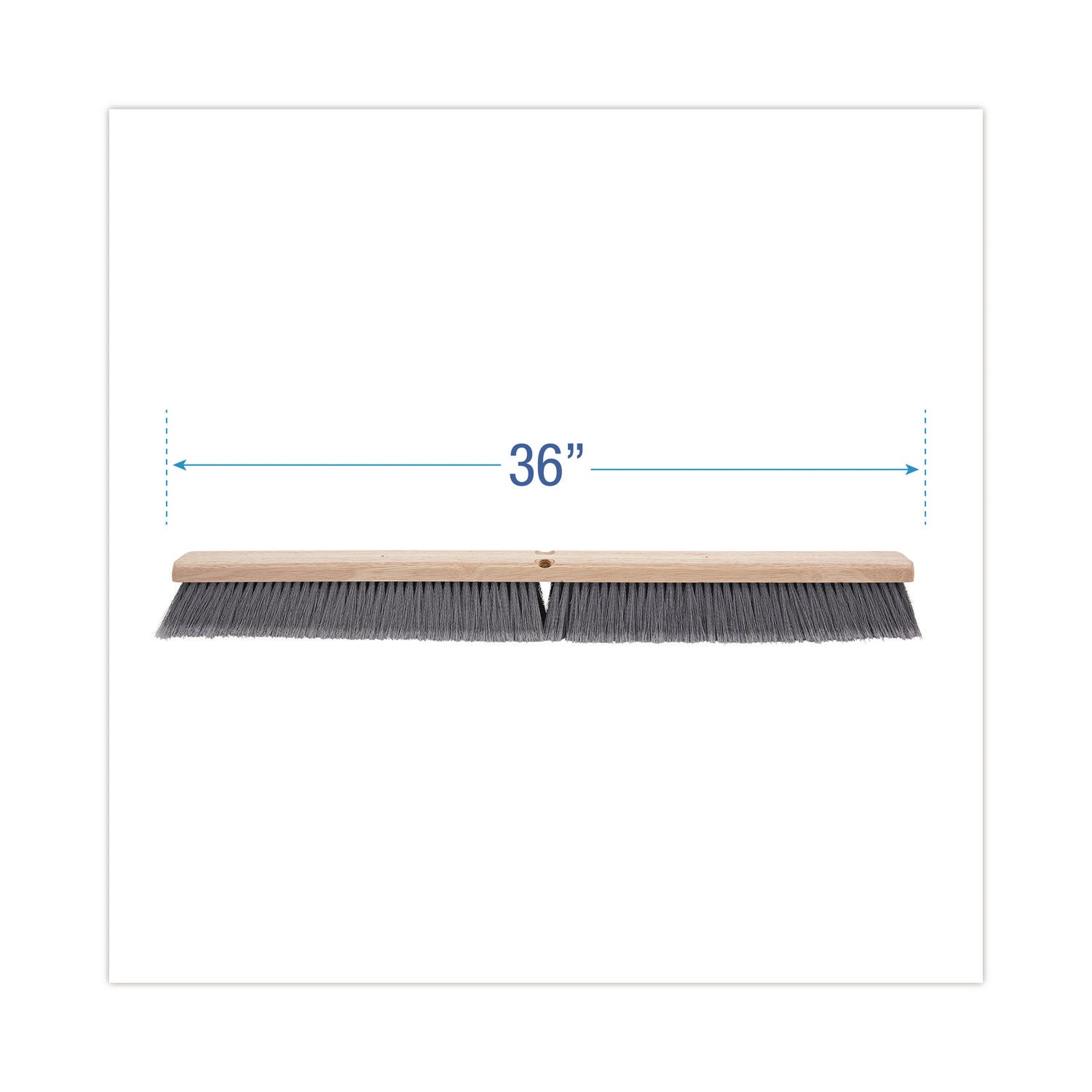 Boardwalk Floor Brush Head, 3" Gray Flagged Polypropylene Bristles, 36" Brush (20436)