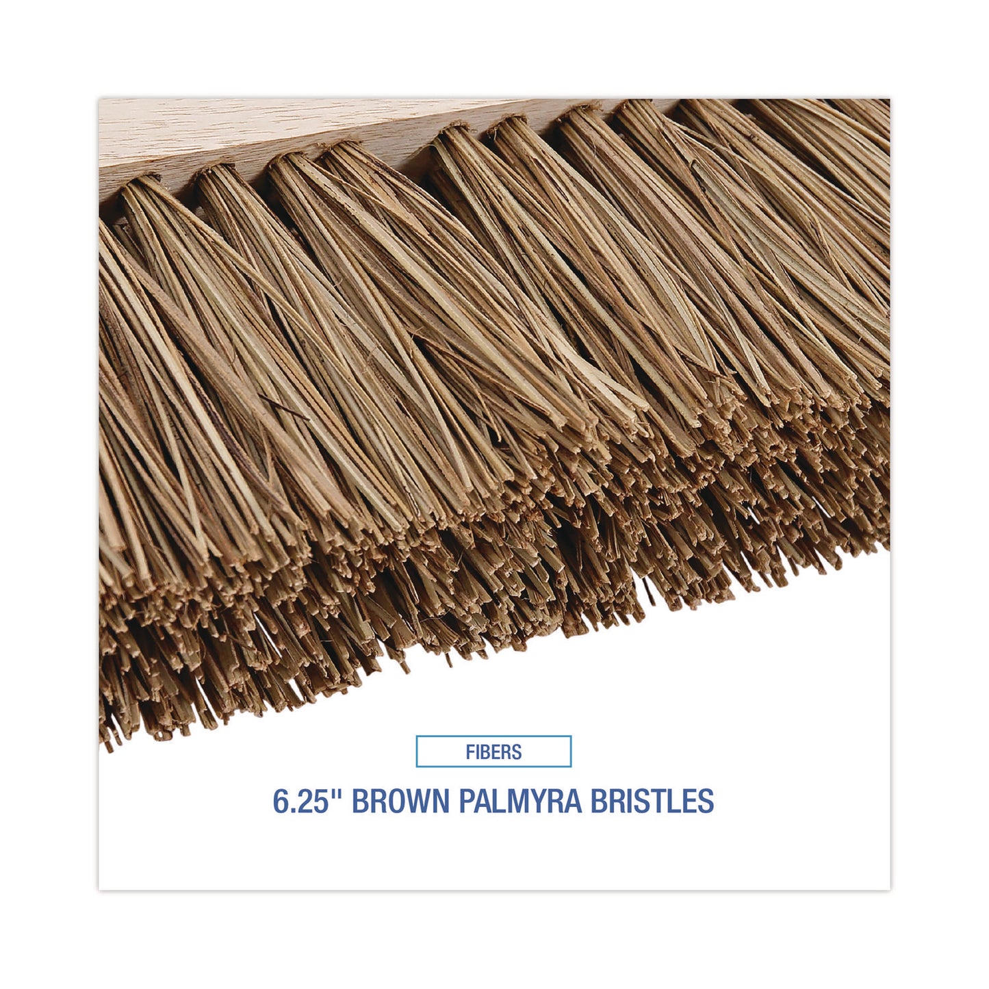 Boardwalk Street Broom Head, 6.25" Brown Palmyra Fiber Bristles, 16" Brush (71160)