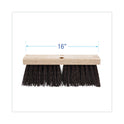 Boardwalk Street Broom Head, 6.25" Brown Polypropylene Bristles, 16" Brush (73160)