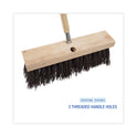 Boardwalk Street Broom Head, 6.25" Brown Polypropylene Bristles, 16" Brush (73160)