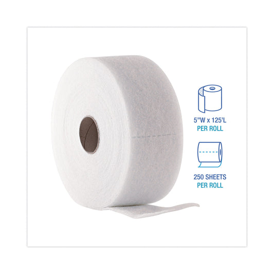 Boardwalk TrapEze Disposable Dusting Sheets, 5" x 125 ft, White, 250 Sheets/Roll, 2 Rolls/Carton (582505)