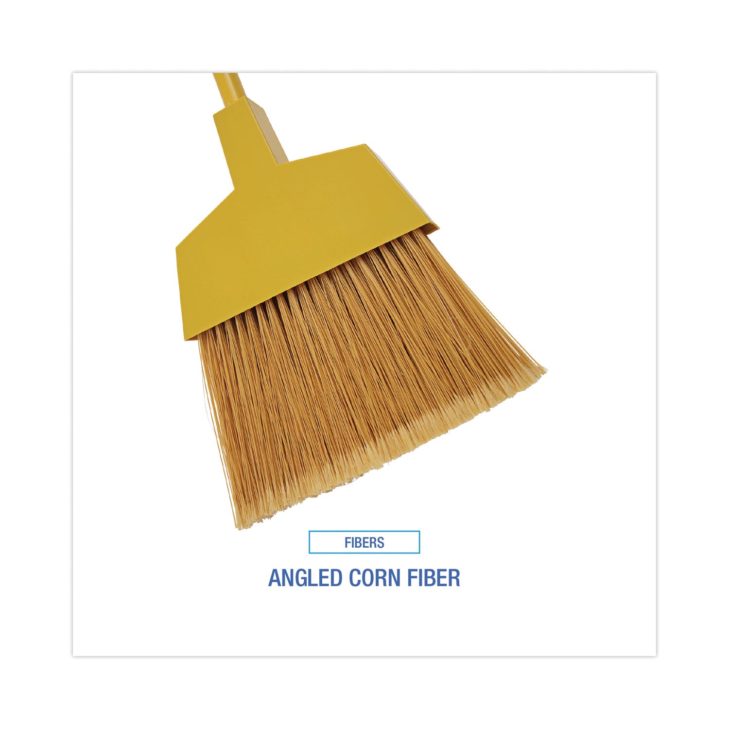 Boardwalk Corn Fiber Angled-Head Lobby Brooms, 55" Handle, Yellow, 12/Carton (BRMAXIL)