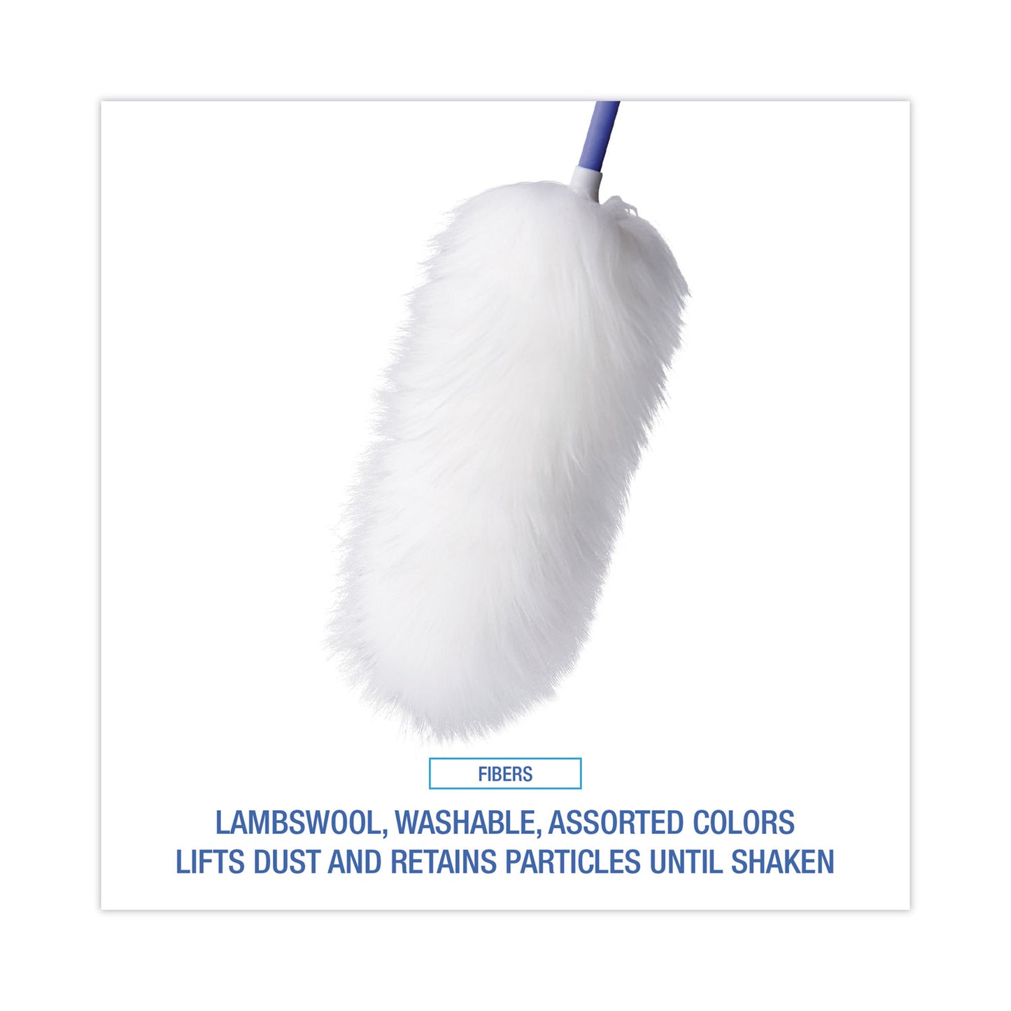 Boardwalk Lambswool Duster, Plastic Handle Extends 35" to 48" Handle, Assorted Colors (L3850)