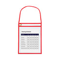 C-Line 1-Pocket Shop Ticket Holder w/Setrap and Red Stitching, 75-Sheet, 9 x 12, 15/Box (41924)