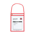 C-Line 1-Pocket Shop Ticket Holder w/Setrap and Red Stitching, 75-Sheet, 9 x 12, 15/Box (41924)