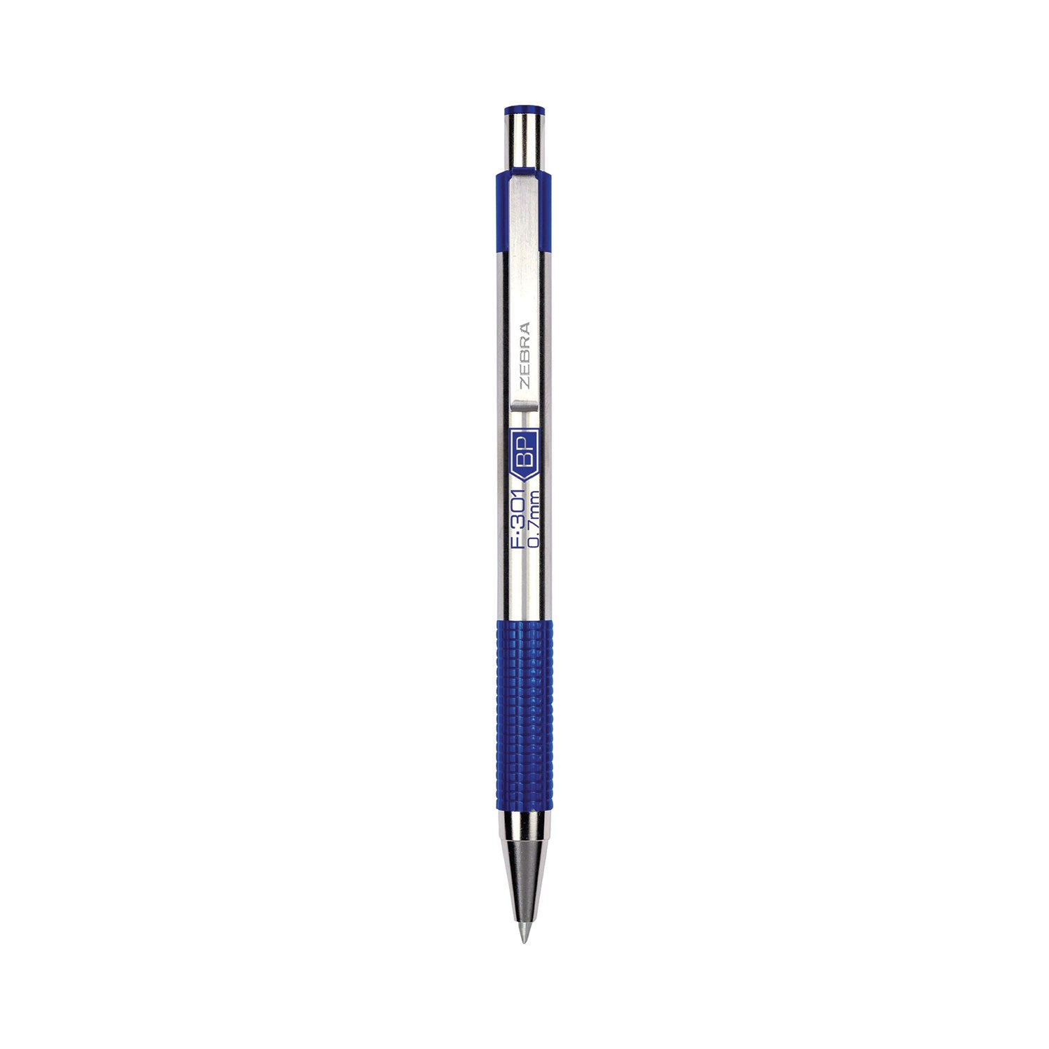 Zebra F-301 Ballpoint Pen, Retractable, Fine 0.7 mm, Assorted Ink and Barrel Colors, 4/Pack (27174)