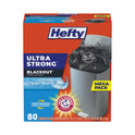 Hefty Ultra Strong BlackOut Tall-Kitchen Drawstring Bags, 13 gal, 23.75" x 24.88", Black, 80 Bags/Box, 3 Boxes/Carton (E88352CT)