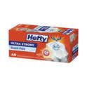 Hefty Extra Heavy-Duty Ultra Strong Tall Kitchen Trash Bags, Drawstring, 13 gal, 23.75" x 24.88", White, 40 Bags/Box, 6 Boxes/CT (E88338CT)