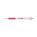 Zebra F-301 Ballpoint Pen, Retractable, Fine 0.7 mm, Black Ink, Stainless Steel/Pink Barrel (37111)