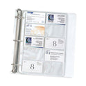 C-Line Business Card Binder Pages, For 2 x 3.5 Cards, Clear, 20 Cards/Sheet, 10 Sheets/Pack (61217)