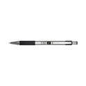 Zebra F-301 Ballpoint Pen, Retractable, Fine 0.7 mm, Black Ink, Stainless Steel/Black Barrel, 2/Pack (27112)