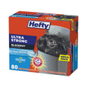 Hefty Ultra Strong BlackOut Tall-Kitchen Drawstring Bags, 13 gal, 23.75" x 24.88", Black, 80 Bags/Box, 3 Boxes/Carton (E88352CT)