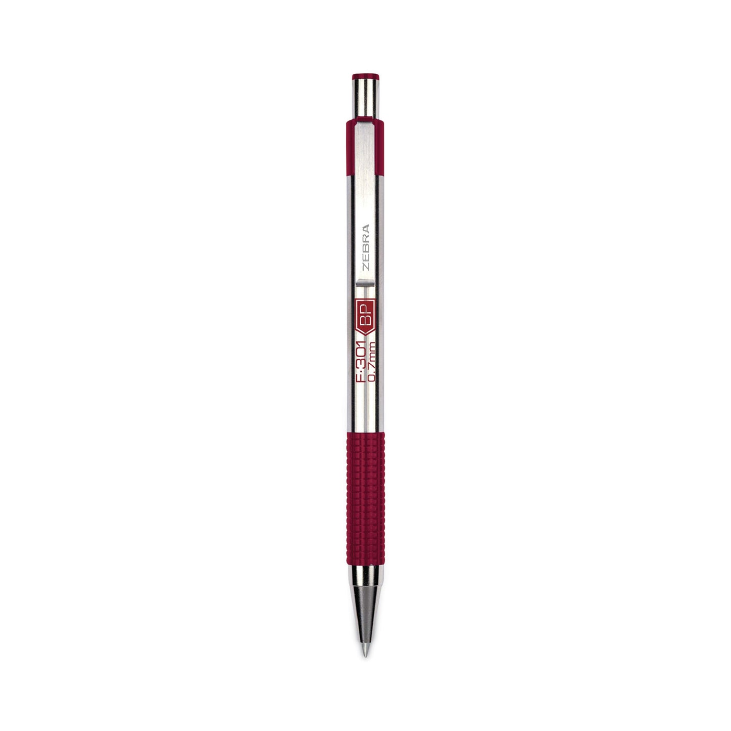 Zebra F-301 Ballpoint Pen, Retractable, Fine 0.7 mm, Assorted Ink and Barrel Colors, 4/Pack (27174)