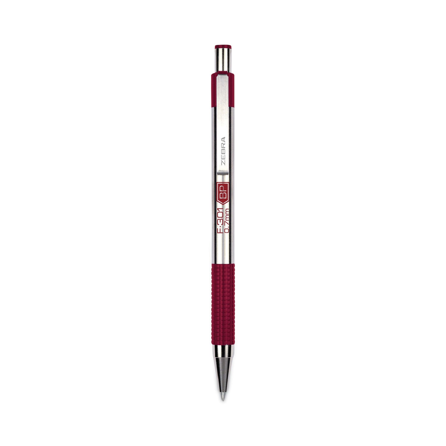 Zebra F-301 Ballpoint Pen, Retractable, Fine 0.7 mm, Assorted Ink and Barrel Colors, 4/Pack (27174)