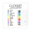 Zebra ClickArt Porous Point Pen, Retractable, Fine 0.6 mm, Assorted Ink and Barrel Colors, 12/Pack (69012)