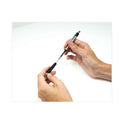 Zebra F-301 Ballpoint Pen, Retractable, Bold 1.6 mm, Black Ink, Stainless Steel/Black Barrel, 2/Pack (27312)