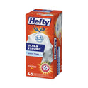 Hefty Extra Heavy-Duty Ultra Strong Tall Kitchen Trash Bags, Drawstring, 13 gal, 23.75" x 24.88", White, 40/Box (E88338)