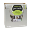 C-Line 10-Pocket Poly Portfolio with Write-On Tabs, 8.5 x 11, Clear/Clear (33650)