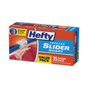 Hefty Slider Stand and Fill Freezer Storage Bags, 32 oz, 7" x 8", Clear, 35/Box (R88079)