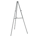 Quartet Lightweight Telescoping Tripod Easel, Adjusts 38" to 66" High, Aluminum, Black (51E)