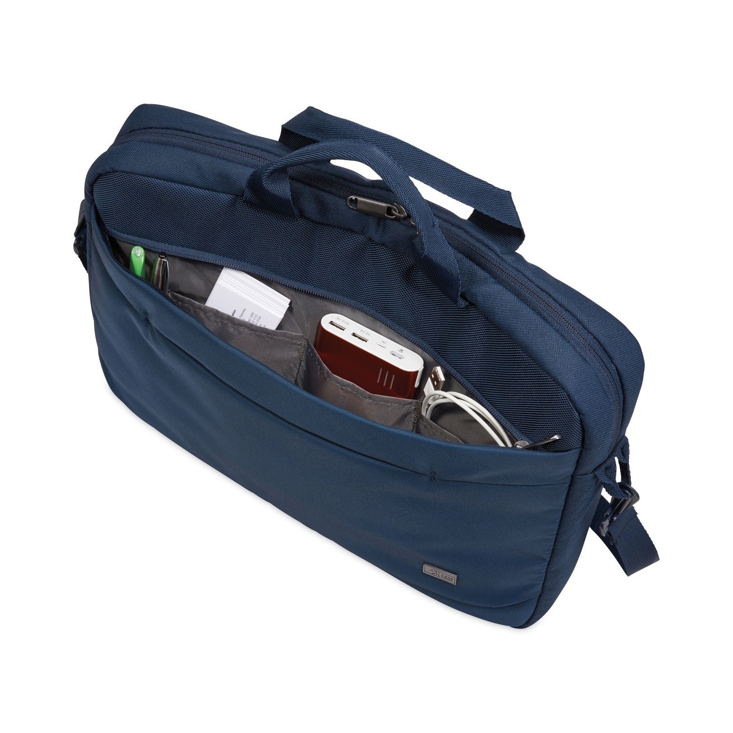 Case Logic Advantage Laptop Attache, Fits Devices Up to 14", Polyester, 14.6 x 2.8 x 13, Dark Blue (3203987)