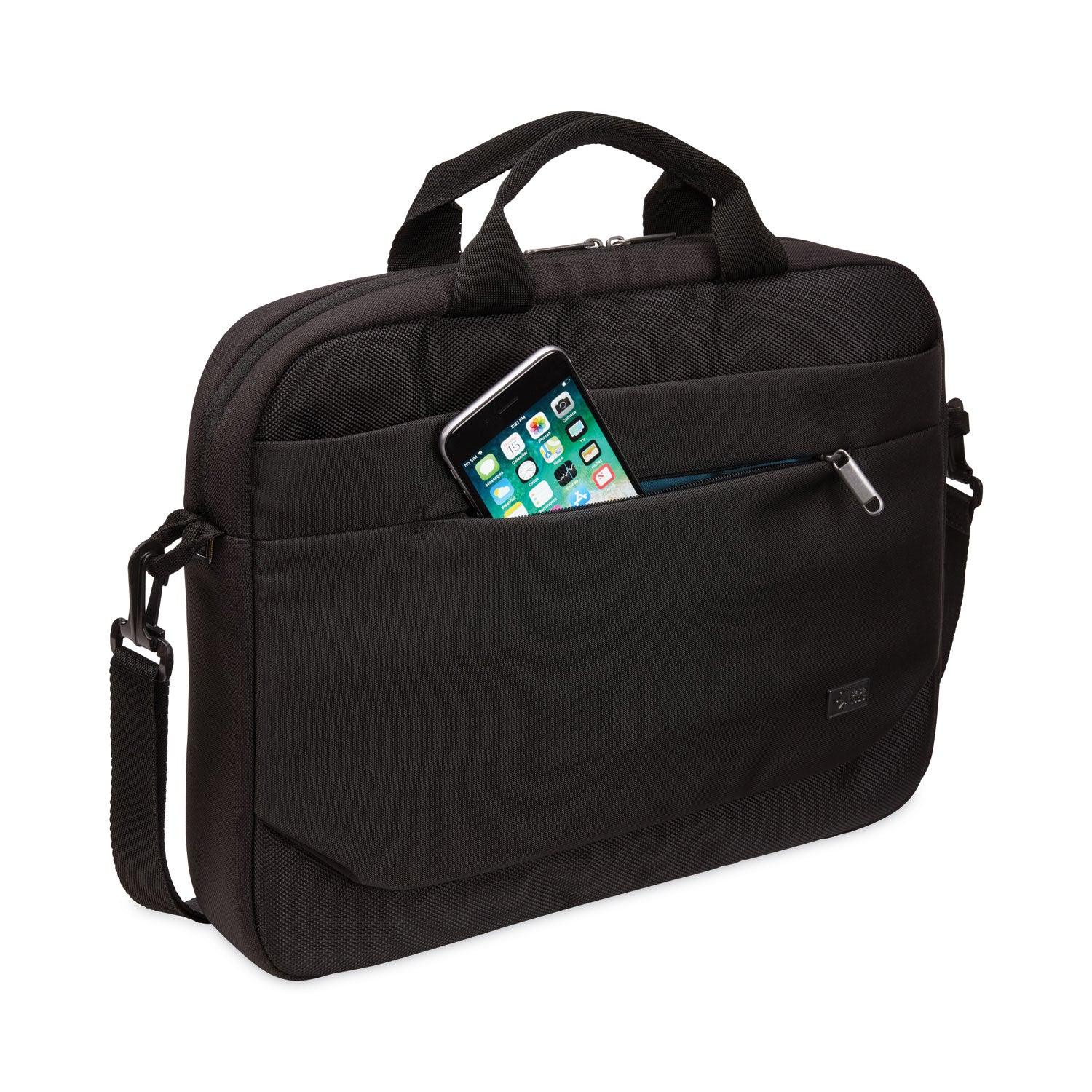 Case Logic Advantage Laptop Attache, Fits Devices Up to 11.6", Polyester, 11.8 x 2.2 x 10.2, Black (3203984)