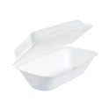 Dart Foam Hinged Lid Container, Hoagie Container with Removable Lid, 5.3 x 9.8 x 3.3, White, 125/Bag, 4 Bags/Carton (99HT1R)