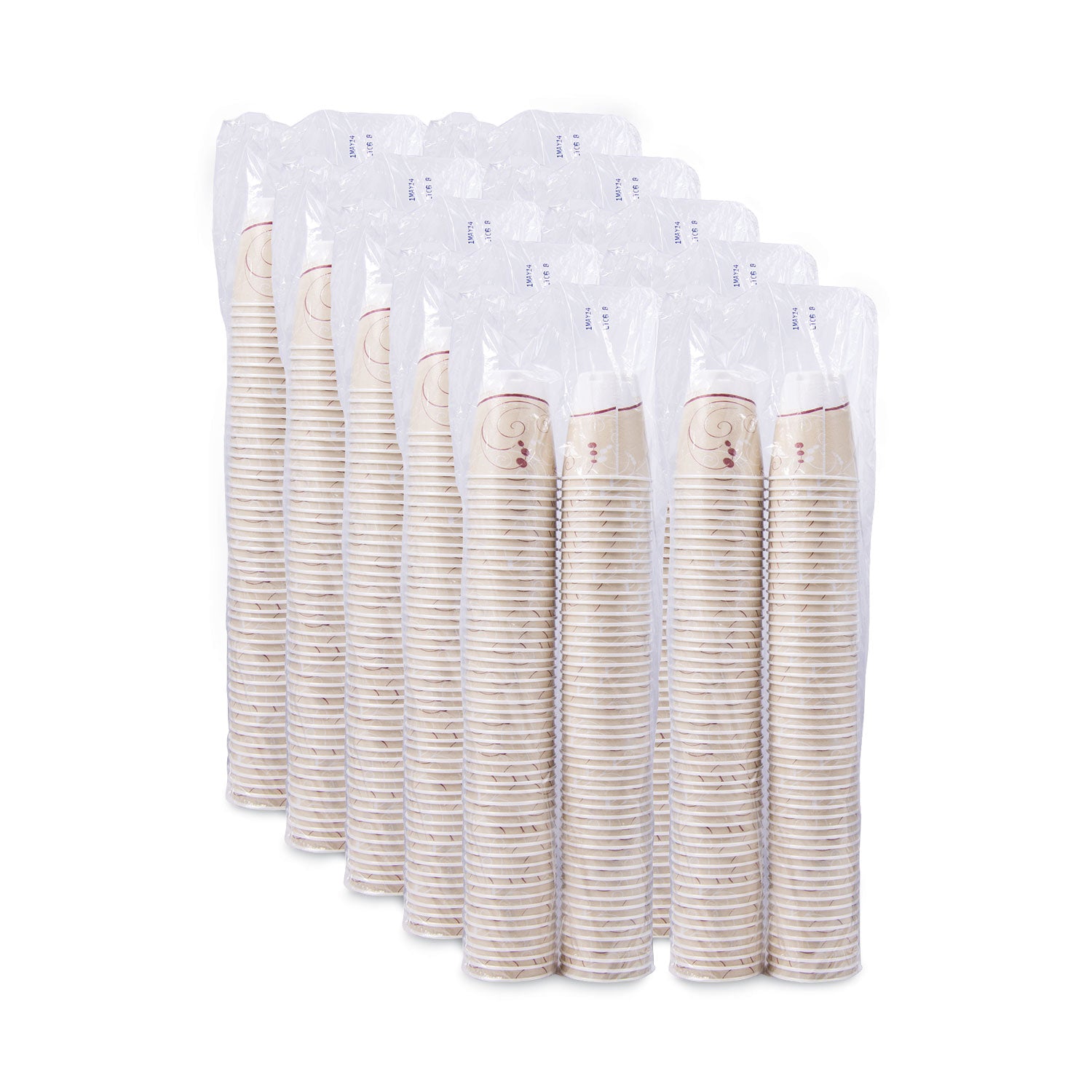 Dart Trophy Plus Dual Temperature Insulated Cups in Symphony Design, 8 oz, Beige, 1,000/Carton (X8J8002)