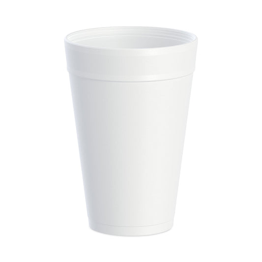 Dart Foam Drink Cups, 32 oz, White, 25/Bag, 20 Bags/Carton (32TJ32)