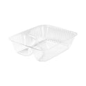 Dart ClearPac Small Nacho Tray, 2-Compartments, 5 x 6 x 1.5, Clear, Plastic, 125/Bag, 2 Bags/Carton (C56NT2)