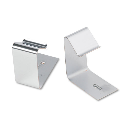 Quartet Flexible Metal Cubicle Hangers, For 1.5" to 2.5" Thick Partition Walls, Silver, 2/Set (7501)