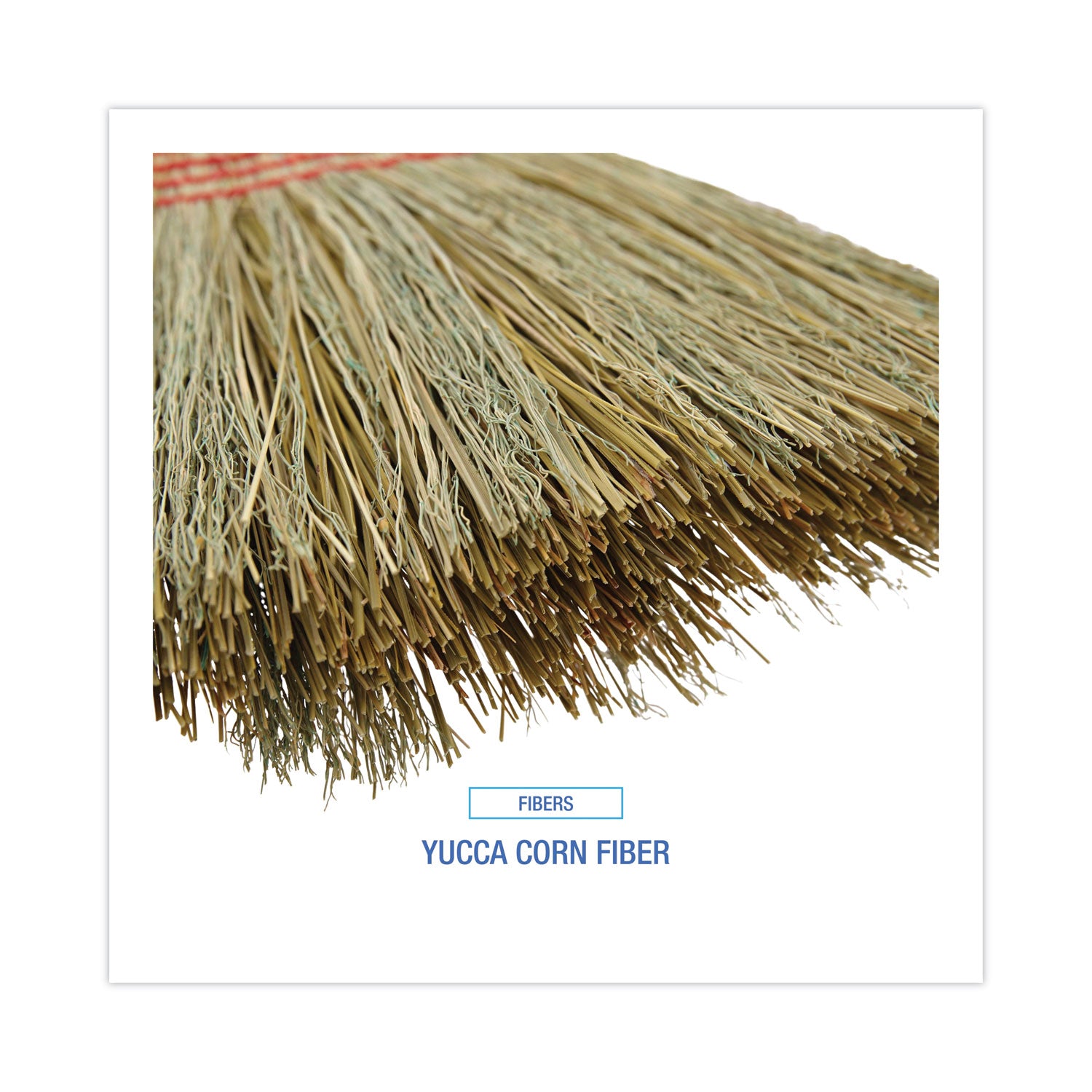 Boardwalk Parlor Broom, Yucca/Corn Fiber Bristles, 55.5" Overall Length, Natural (926YEA)