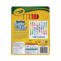 Crayola Super Tips Washable Markers, Fine/Broad Bullet Tips, Assorted Colors, 100/Set (585100)