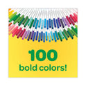 Crayola Super Tips Washable Markers, Fine/Broad Bullet Tips, Assorted Colors, 100/Set (585100)