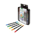 Crayola Brush and Detail Dual Ended Markers, Extra-Fine Brush/Bullet Tips, Assorted Colors, 16/Set (586501)