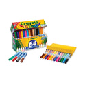 Crayola Broad Line Washable Markers, 48 Broad Bullet Tip/8 Gel/8 Window, Assorted Colors, 64/Set (588180)