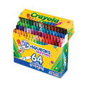 Crayola Pip-Squeaks Skinnies Washable Markers, Medium Bullet Tip, Assorted Colors, 64/Pack (588764)