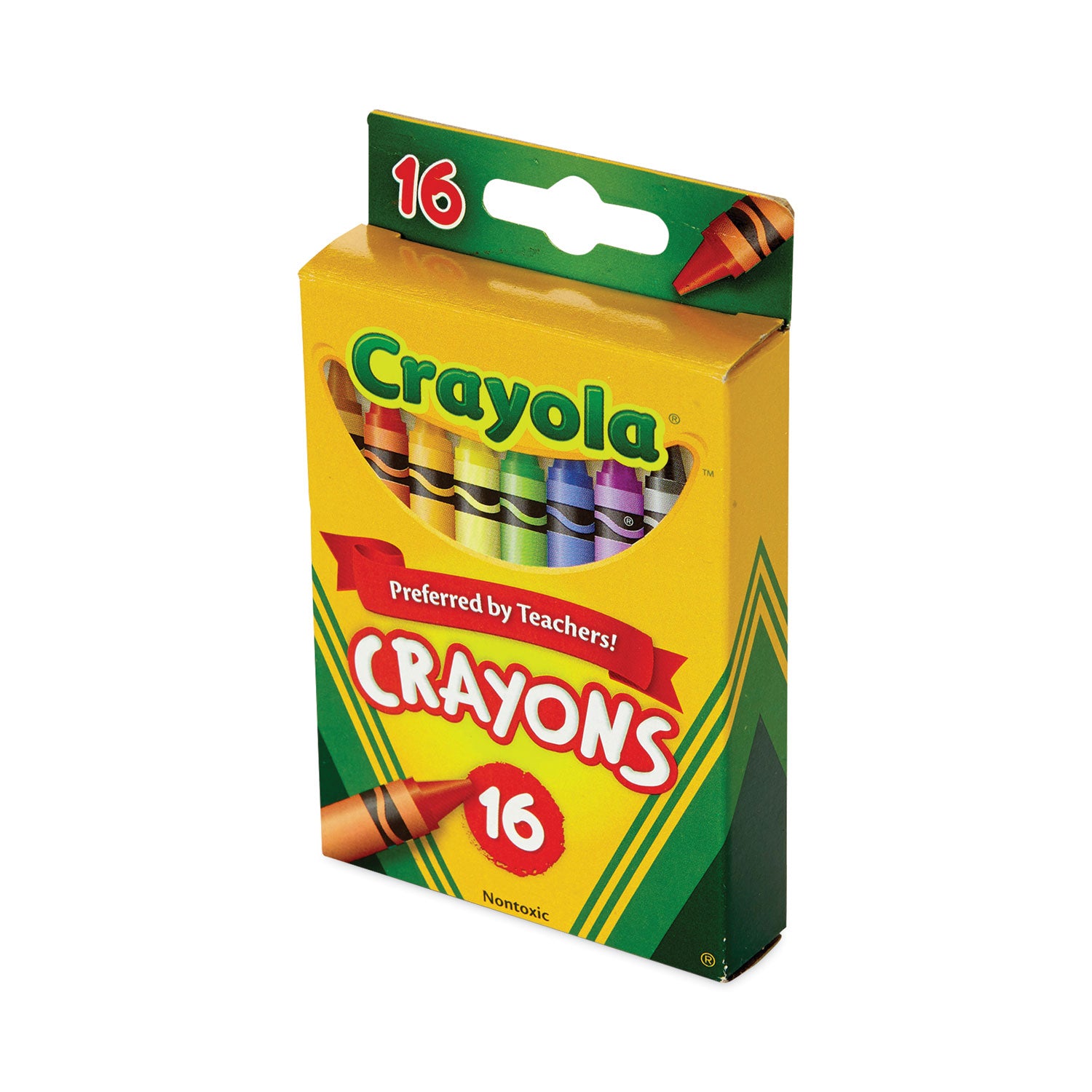 Crayola Classic Color Crayons, Peggable Retail Pack, 16 Colors/Pack (523016)